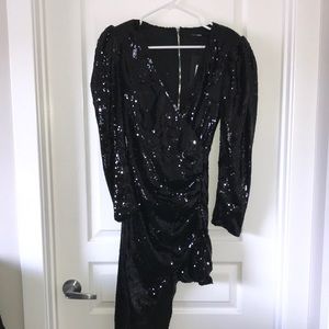 Fashion Nova Black Sequence Dress